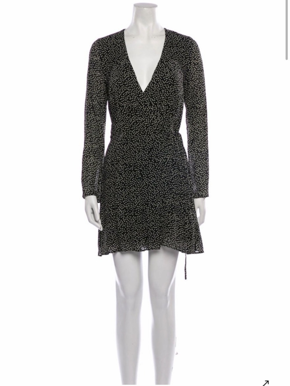 Reformation Polka Dot Wrap Dress Sz S
